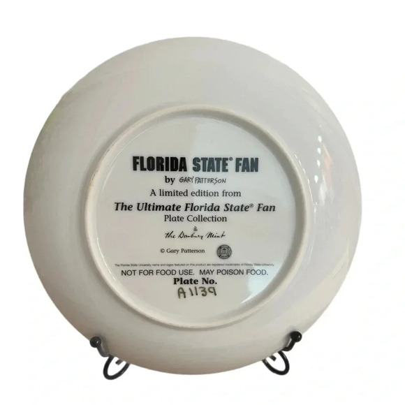 FLORIDA STATE ~ Seminole collector plate by Gary Patterson circa 2002 - Picture 2 of 8